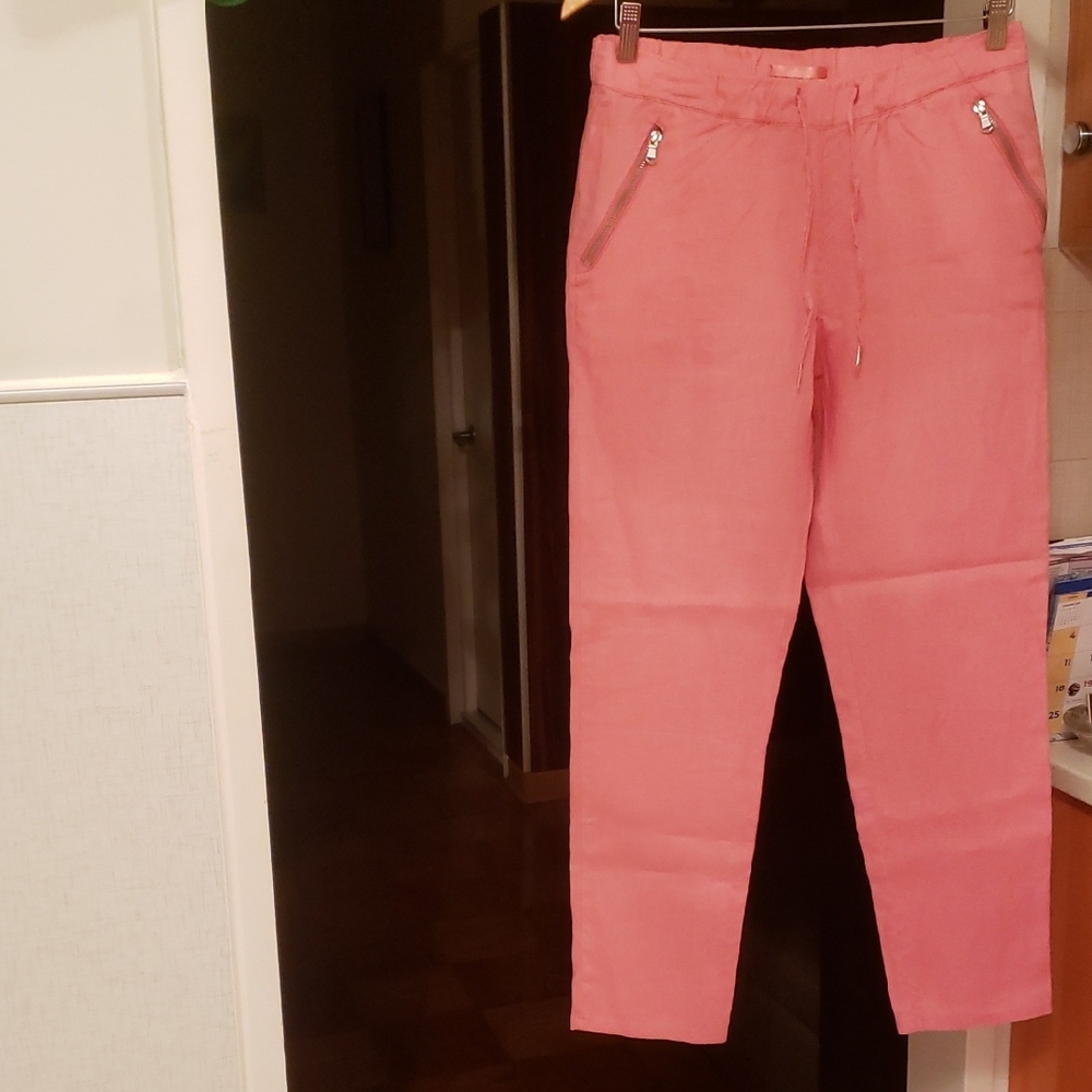 GERMANY Steilmann Pink Women's Linen Pants